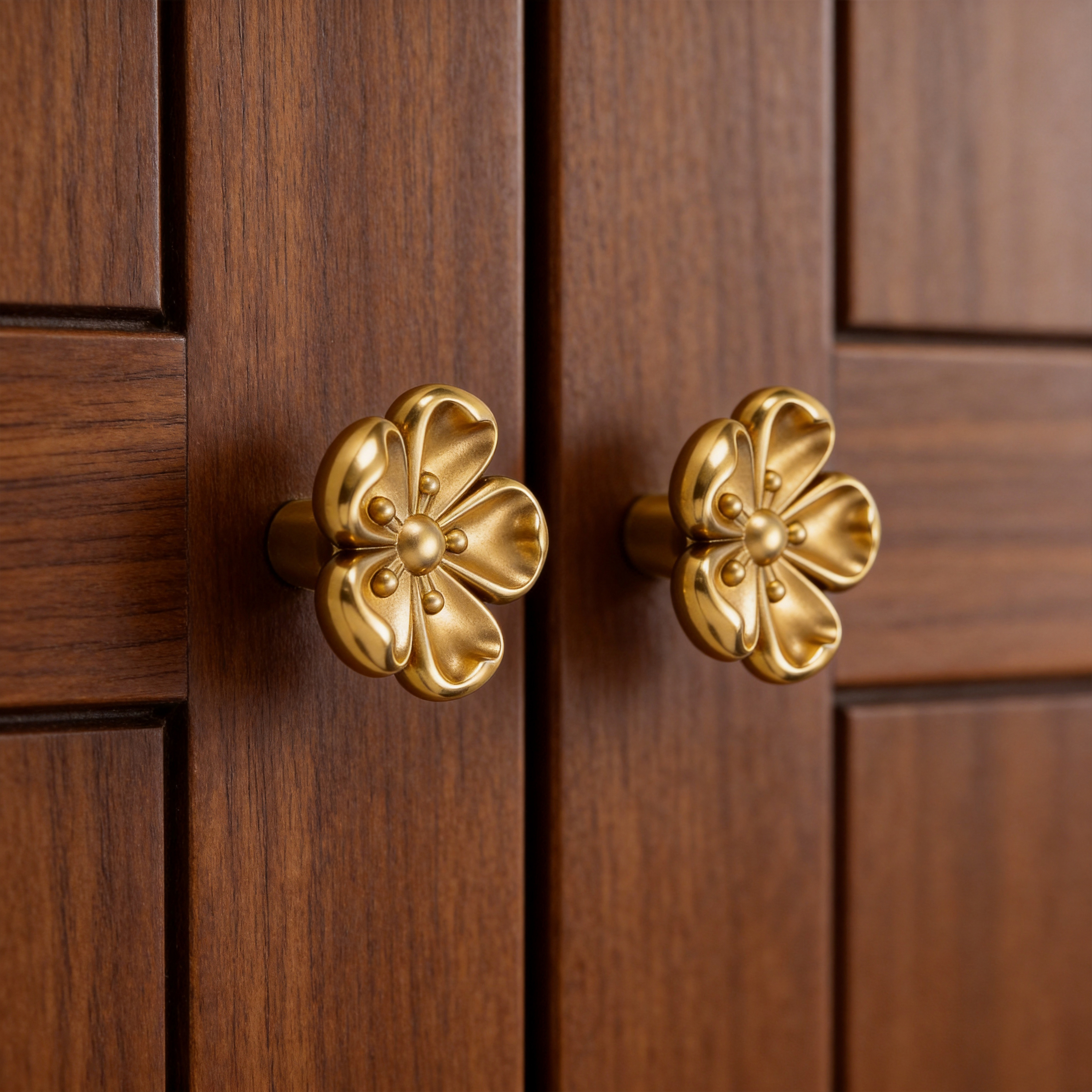 Sakura brass cabinet knob
